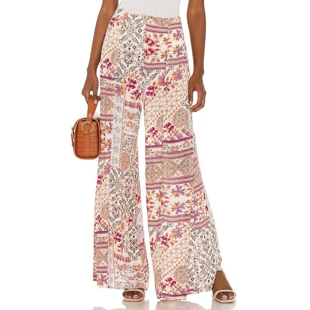 Free People Size Small Wide Open Spaces Pant Palazzo Flare Boho High Rise